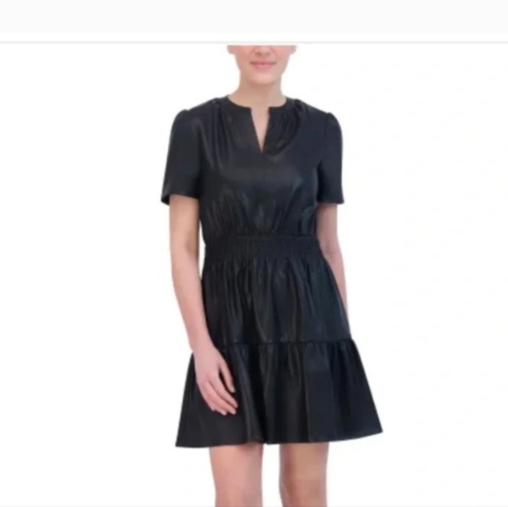 Vigoss Brown Faux Leather Dress - Picture 4 of 4
